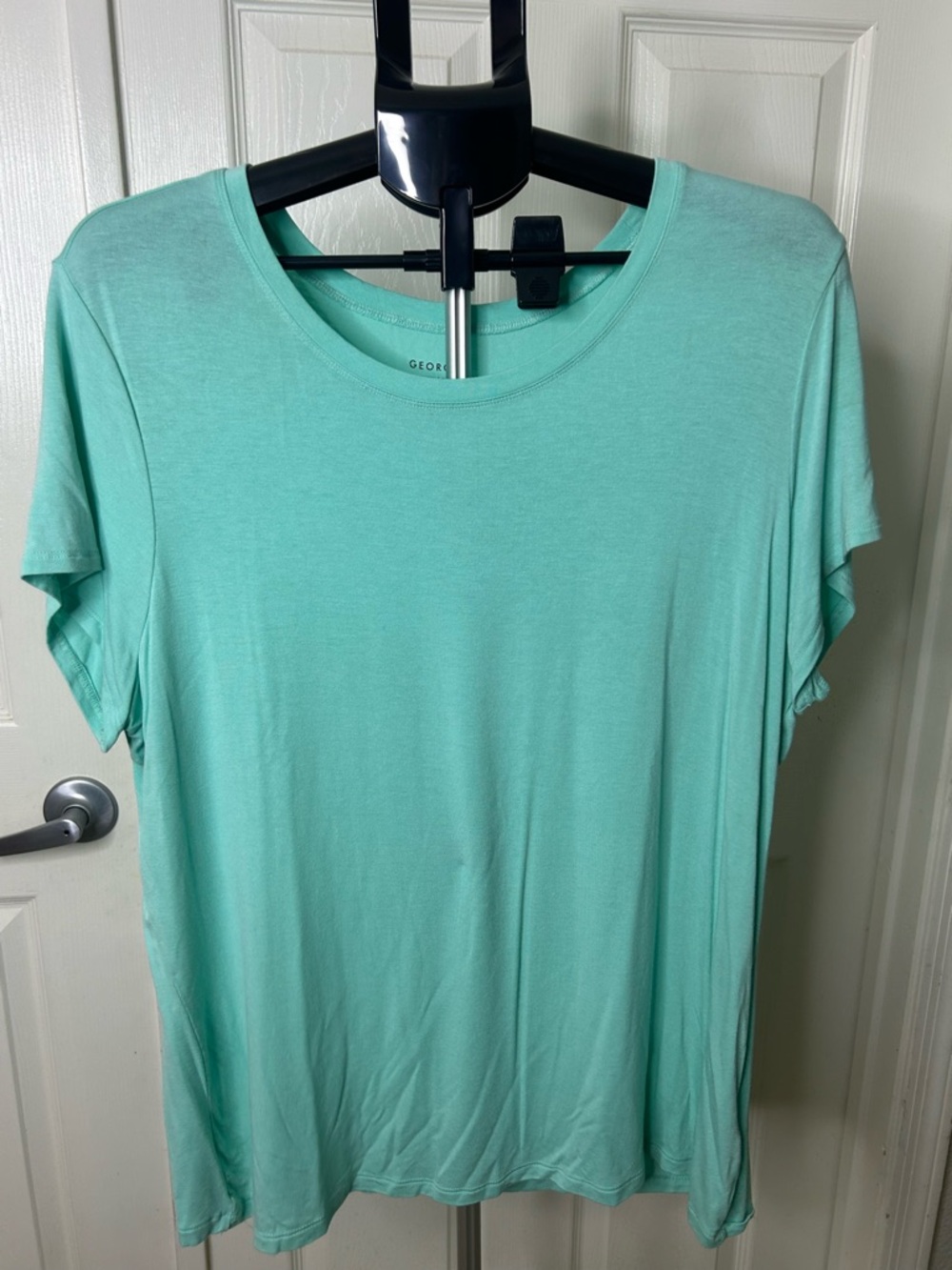 Bundle 3 Shirts. George Mint Green/Coral/Purple Crew Neck Short Sleeve Tees -